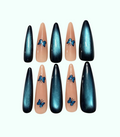 Blue Black Butterfly Cat Eye