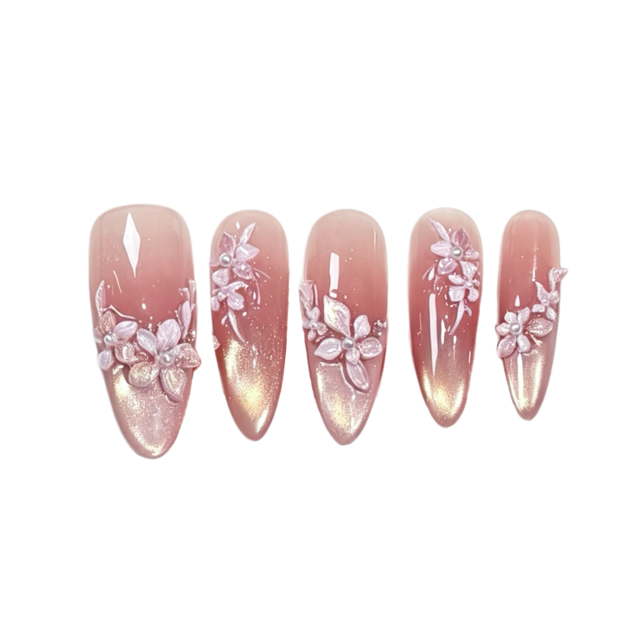 Blush Pink 3D Embossed Flower