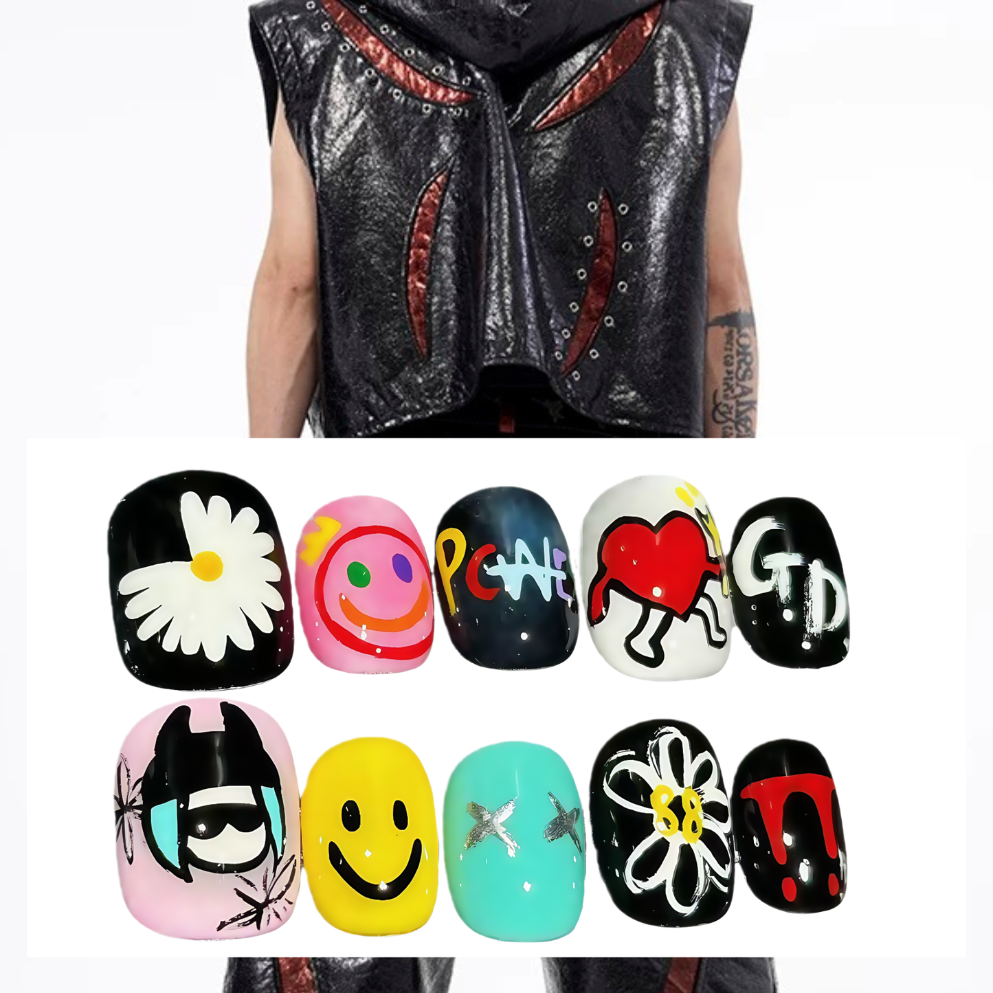 Men's Nails - Colorful Trendy