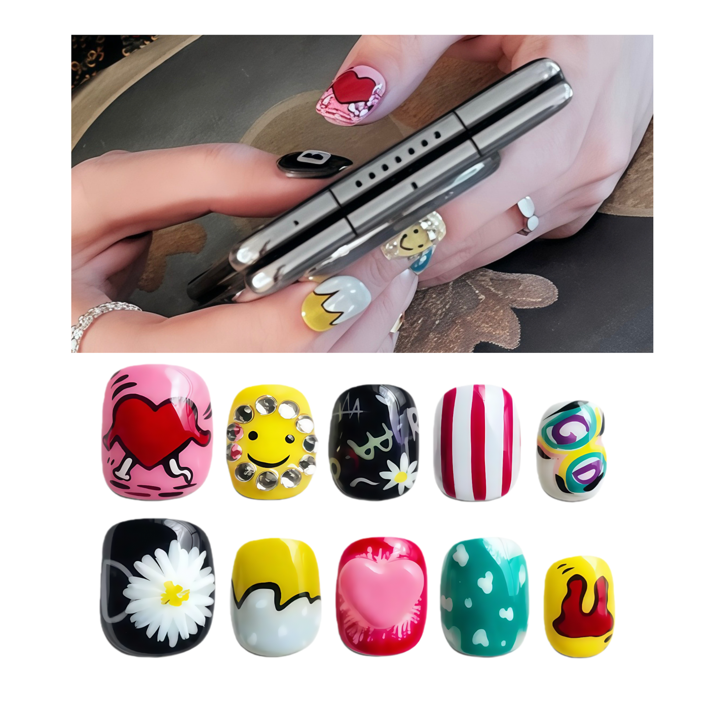 Men's Nails - Graffiti Style