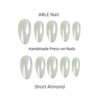 Handmade press-on nails displayed on a white background with 'ABLE Nail' branding.