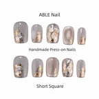 Handmade press-on nails displayed with 'ABLE Nail' branding on a white background.
