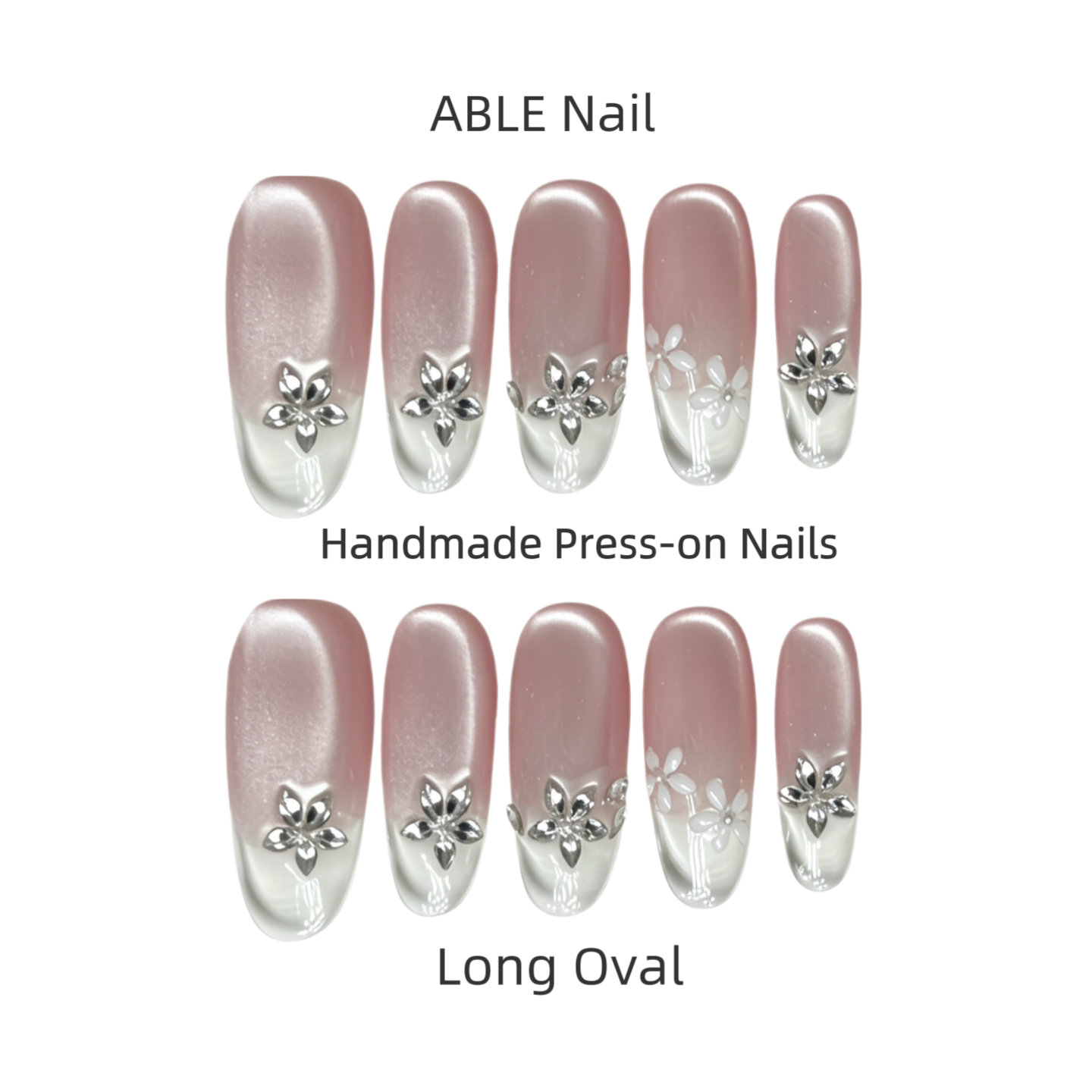 Silver Flower Blush Gradient