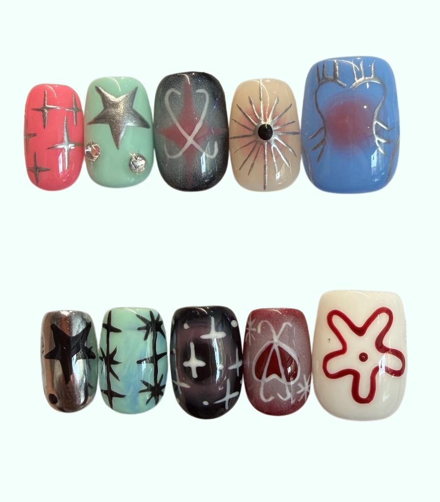 Y2K Graffiti Star Color-Clash